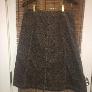 Croft & Barrow Paisley Corduroy Skirt Size 10